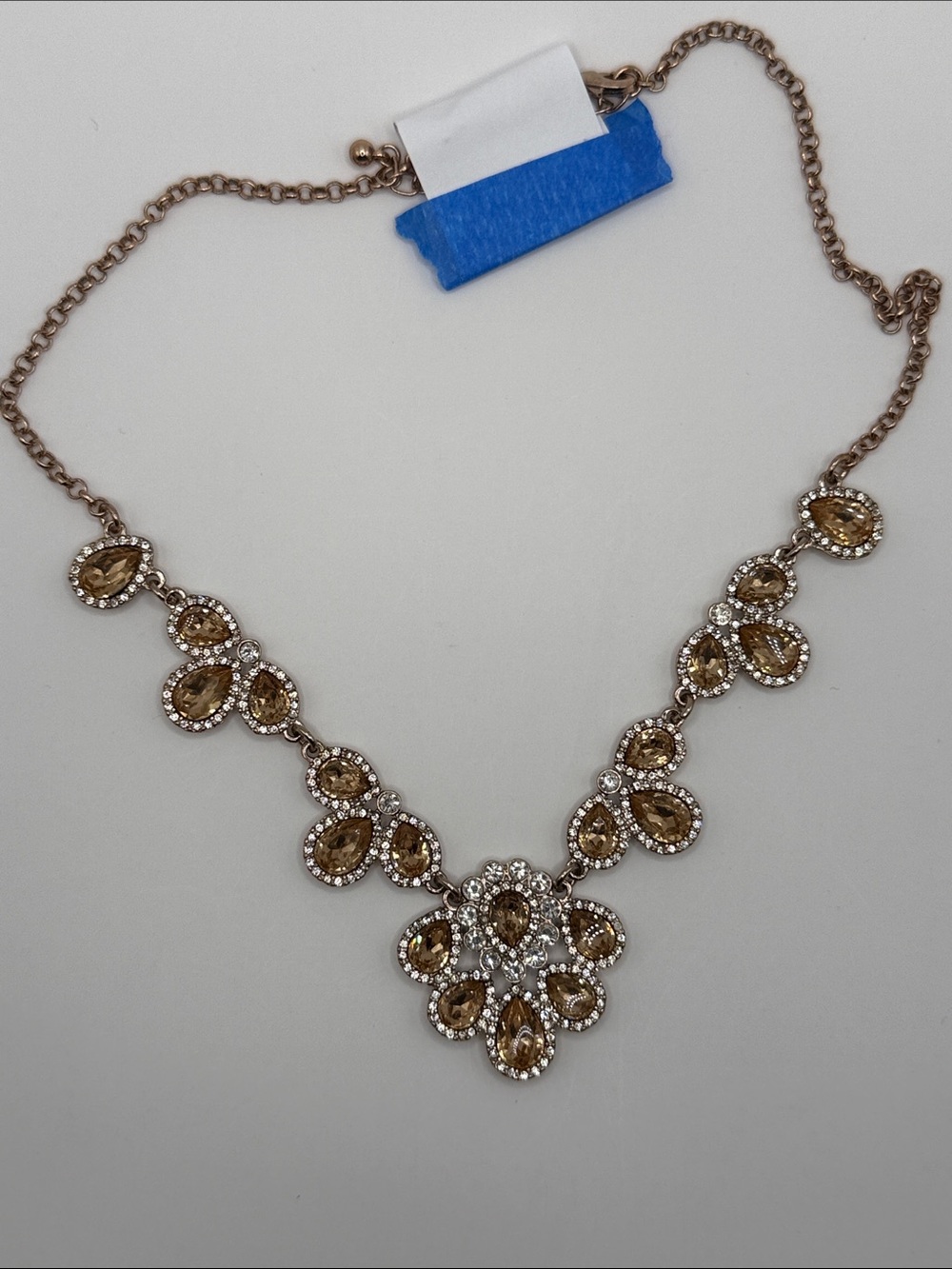 Elegant Rose Gold Plated Floral Necklace